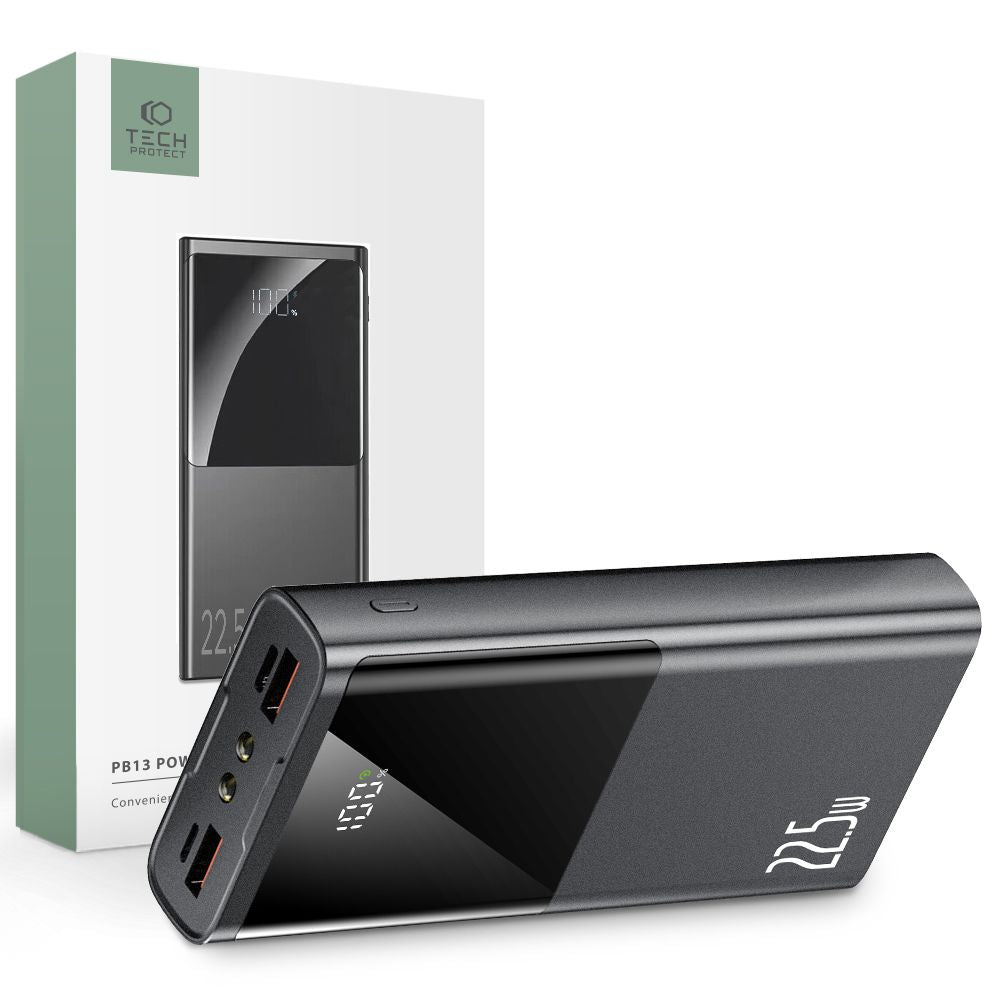 BANQUE D'ÉNERGIE TECH-PROTECT PB13-22.5W BANQUE D'ÉNERGIE 20000MAH GRIS