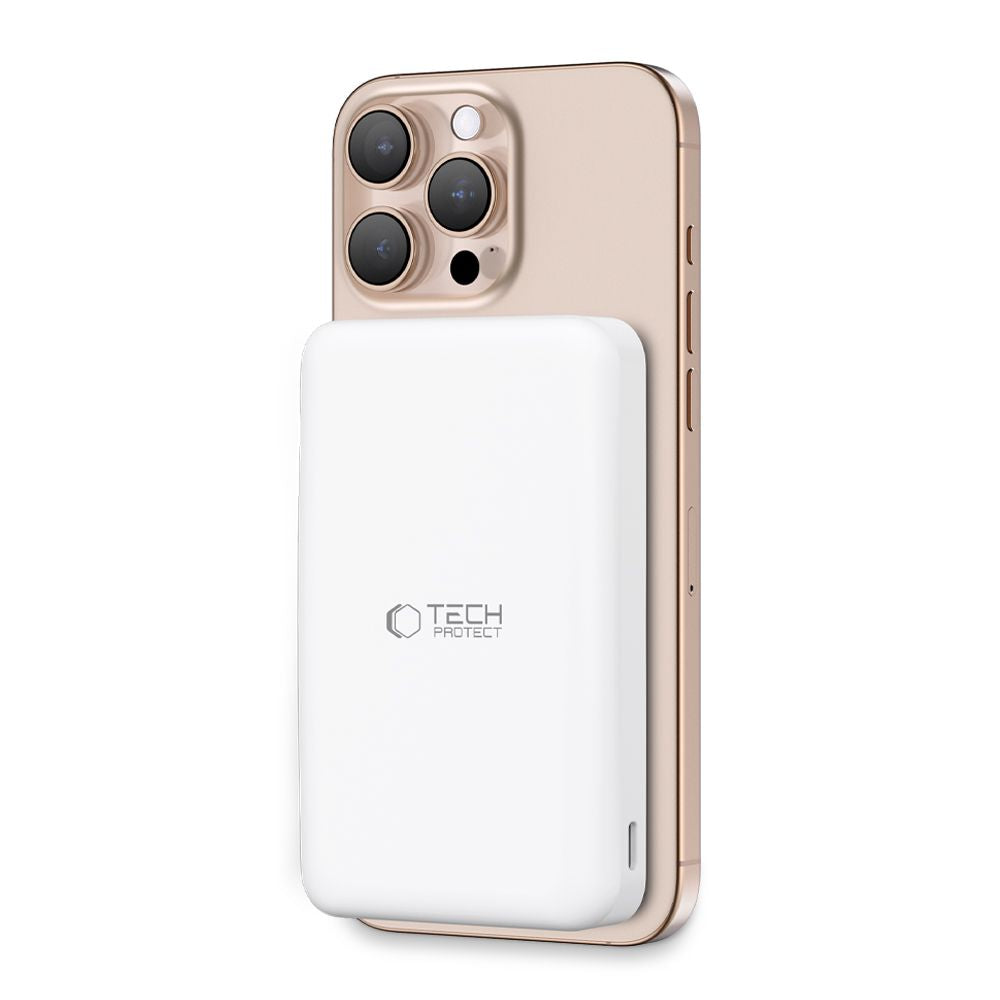 TECH-PROTECT PB24 LIFEMAG QI2 MAGSAFE BANQUE D'ÉNERGIE 10000MAH BLANCHE