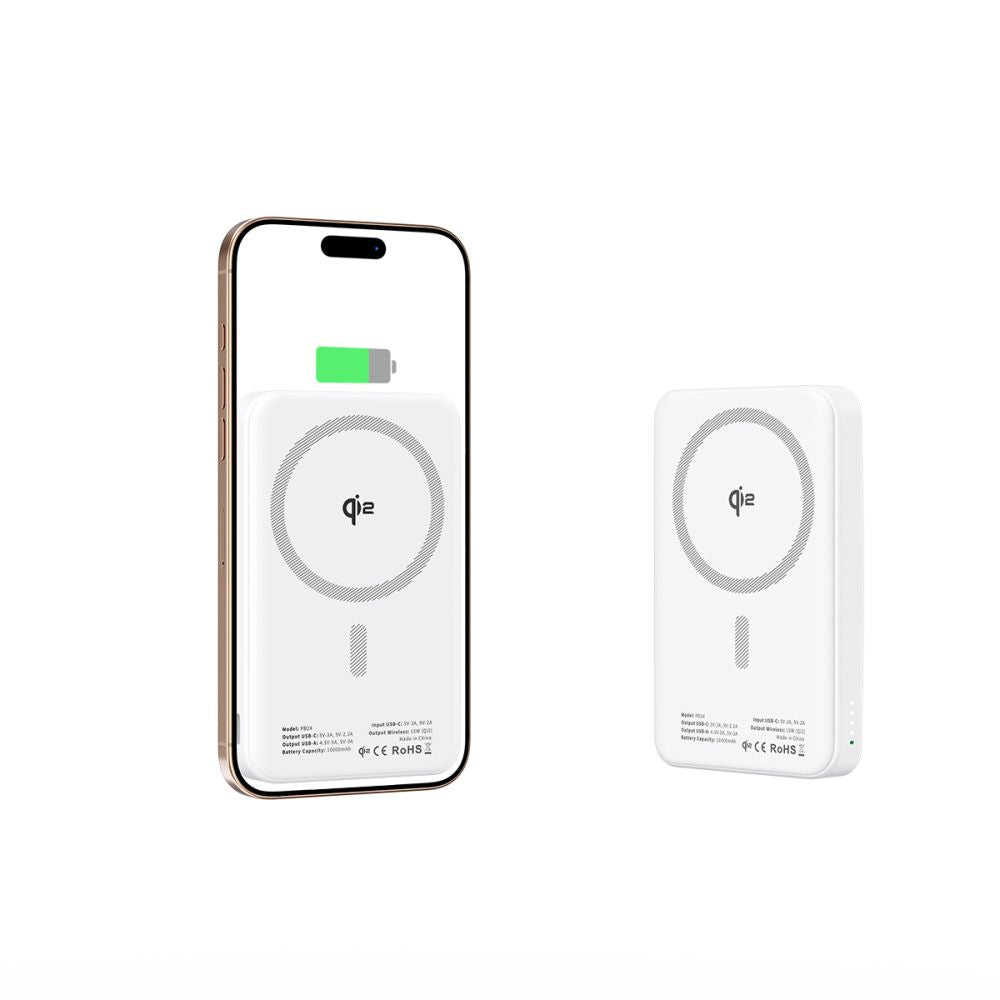TECH-PROTECT PB24 LIFEMAG QI2 MAGSAFE BANQUE D'ÉNERGIE 10000MAH BLANCHE