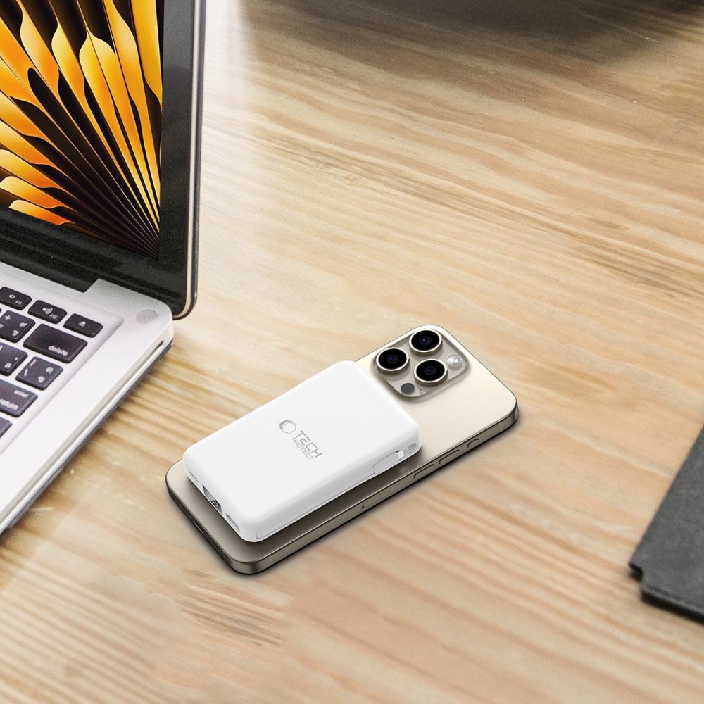 TECH-PROTECT PB31 LIFEMAG MAGSAFE BANQUE D'ÉNERGIE 10000MAH BLANCHE