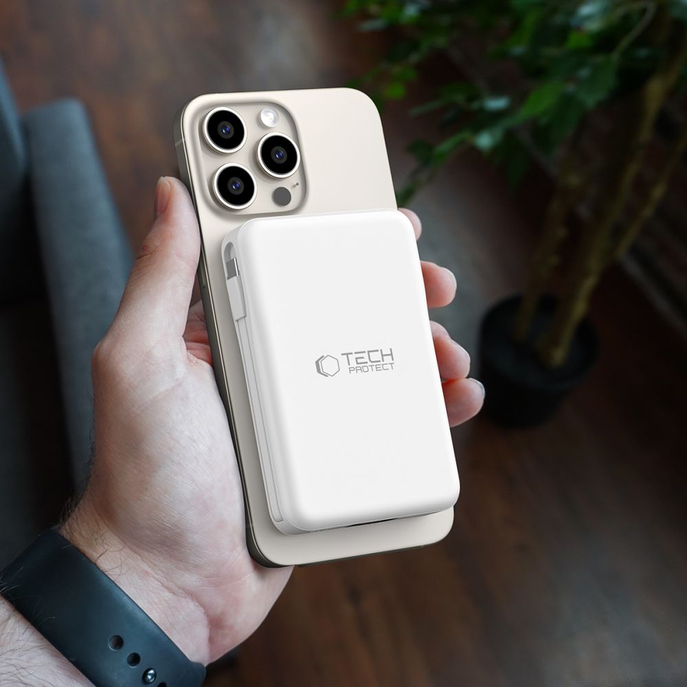 TECH-PROTECT PB31 LIFEMAG MAGSAFE BANQUE D'ÉNERGIE 10000MAH BLANCHE