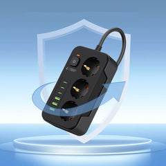 PRISE DE COURANT TECH-PROTECT PC3X6 3 USB & 3 TYPE-C & 3 PRISES 200CM NOIR