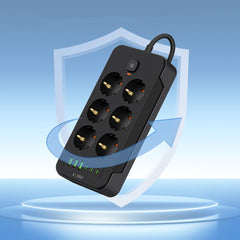 MULTI-PRISE TECH-PROTECT PC6X6 3 USB & 3 TYPE-C & 6 PRISES 200CM NOIR