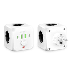 PRISE ÉLECTRIQUE TECH-PROTECT PCL3X4 2 USB & 2 TYPE-C & 3 PRISES BLANCHE
