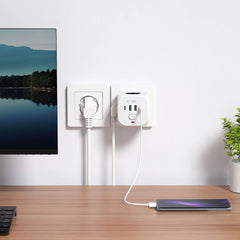 PRISE ÉLECTRIQUE TECH-PROTECT PCL3X4 2 USB & 2 TYPE-C & 3 PRISES BLANCHE