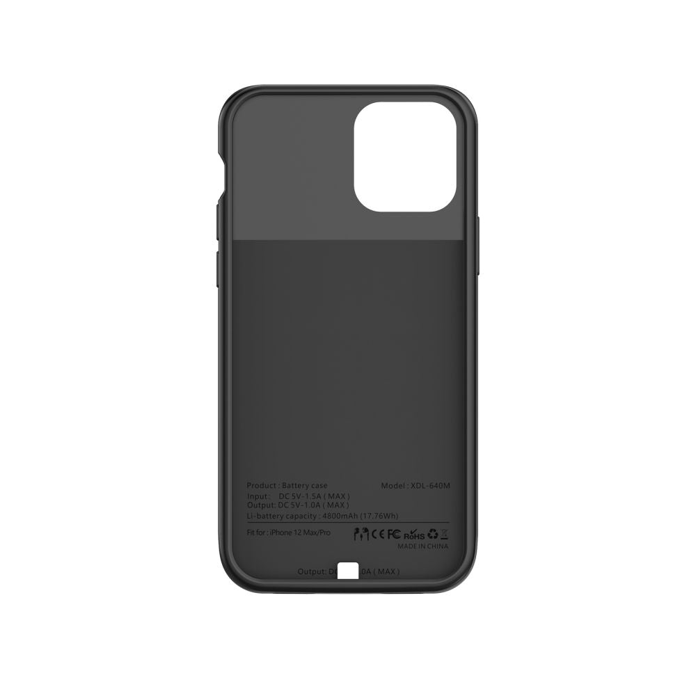 COUVERTURE TECH-PROTECT POWERCASE 4800MAH IPHONE 12/12 PRO NOIR