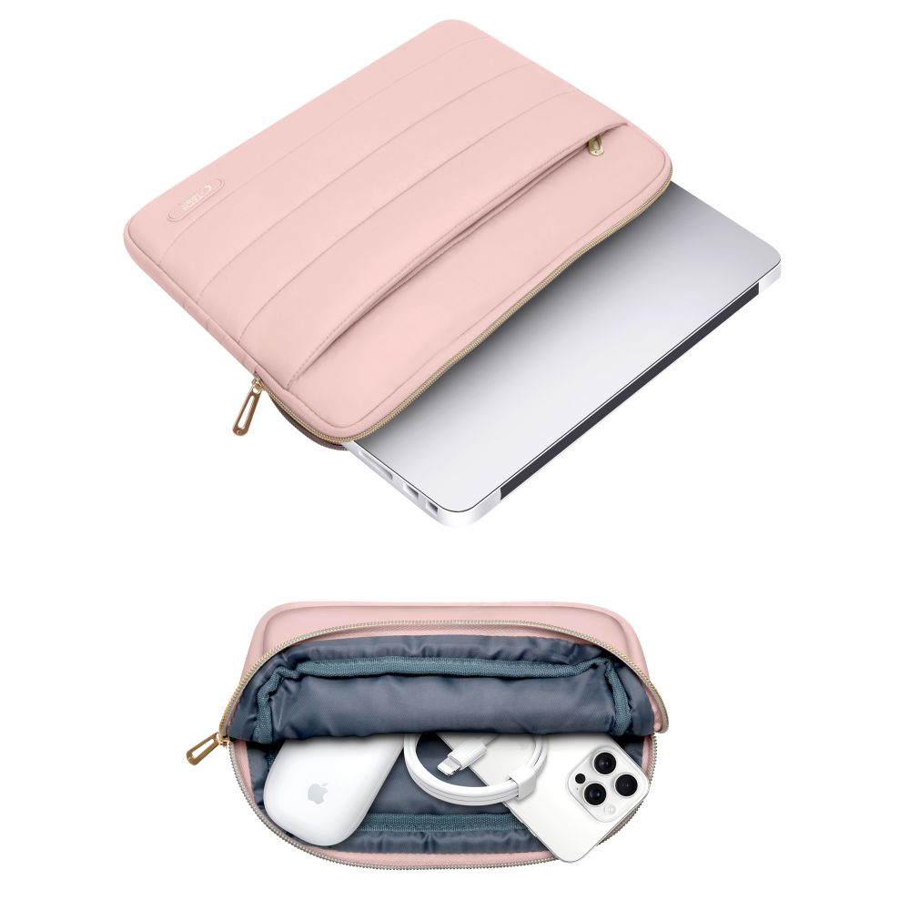 SAC TECH-PROTECT PUFFY POUR ORDINATEUR PORTABLE 13-14 ROSE POUSSIÉREUX