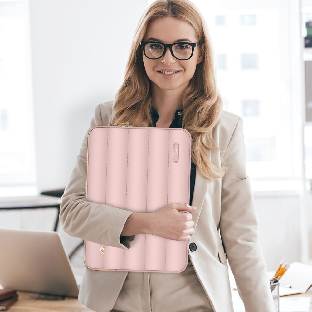 SAC TECH-PROTECT PUFFY POUR ORDINATEUR PORTABLE 13-14 ROSE POUSSIÉREUX