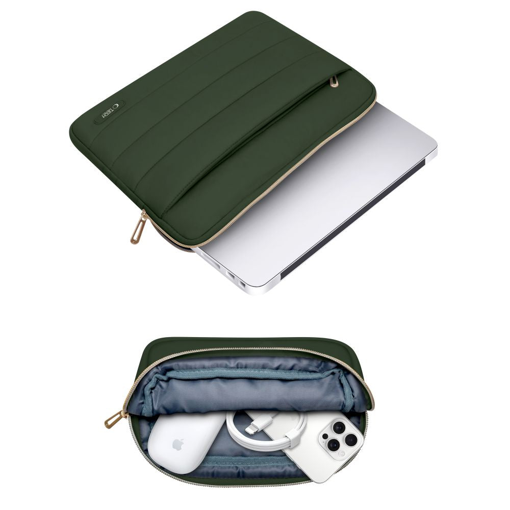 SAC TECH-PROTECT PUFFY POUR ORDINATEUR PORTABLE 15-16 VERT ARMÉE