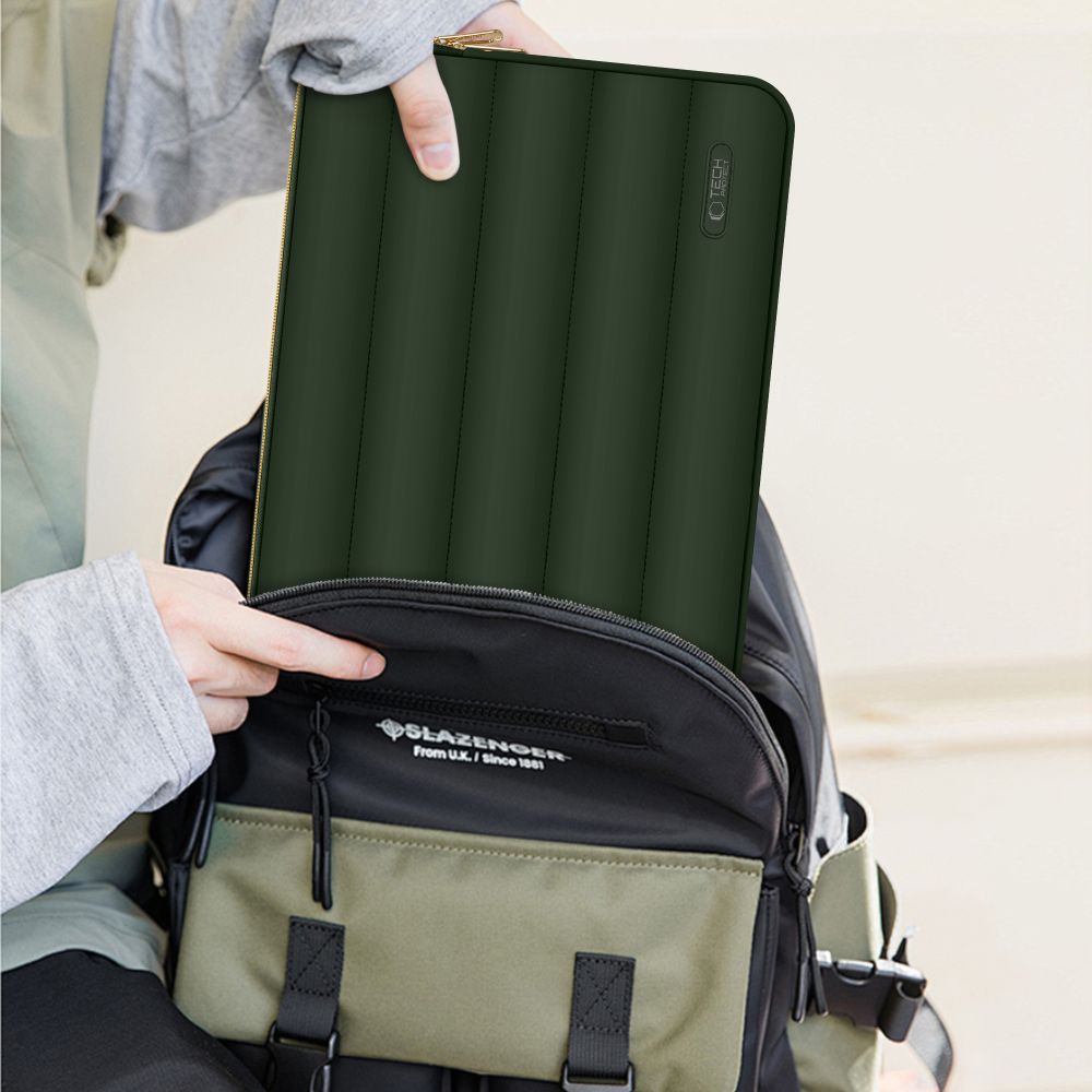 SAC TECH-PROTECT PUFFY POUR ORDINATEUR PORTABLE 15-16 VERT ARMÉE