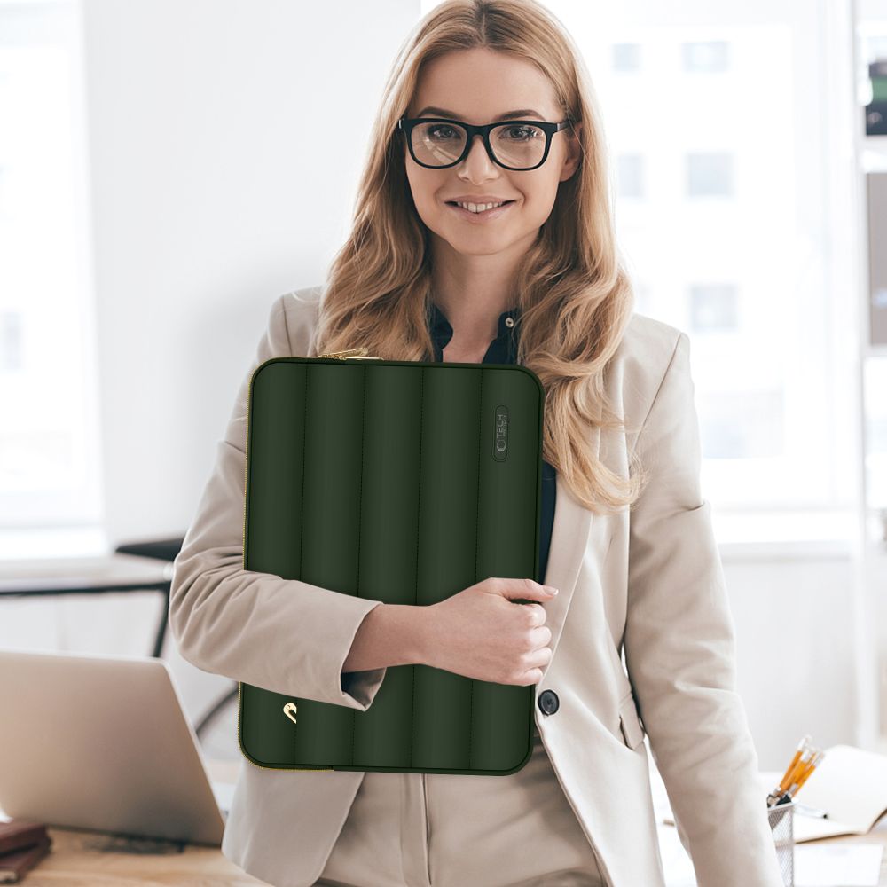 SAC TECH-PROTECT PUFFY POUR ORDINATEUR PORTABLE 15-16 VERT ARMÉE