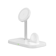 CHARGEUR SANS FIL 3EN1 TECH-PROTECT QI15W-A22 MAGNETIQUE MAGSAFE BLANC