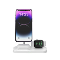 CHARGEUR SANS FIL 3EN1 TECH-PROTECT QI15W-A22 MAGNETIQUE MAGSAFE BLANC