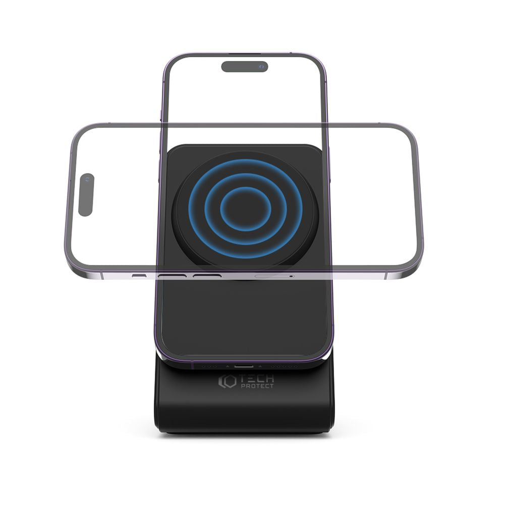 CHARGEUR SANS FIL TECH-PROTECT QI15W-A23 MAGNETIQUE MAGSAFE NOIR
