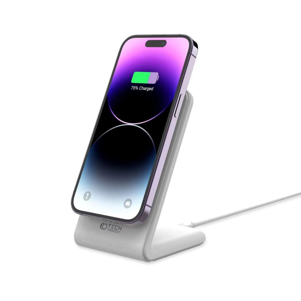 CHARGEUR SANS FIL TECH-PROTECT QI15W-A23 MAGNETIQUE MAGSAFE BLANC