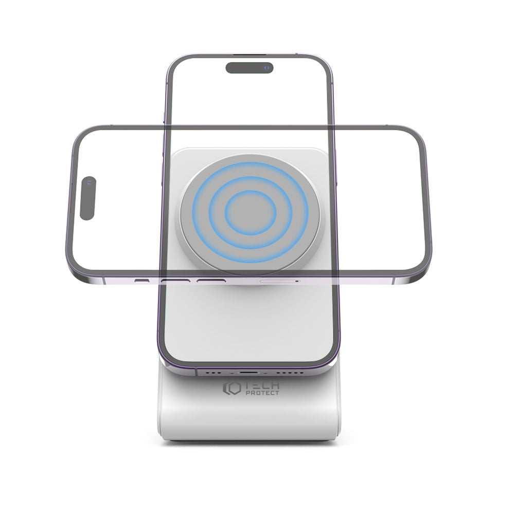 CHARGEUR SANS FIL TECH-PROTECT QI15W-A23 MAGNETIQUE MAGSAFE BLANC