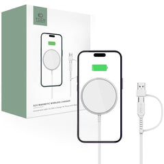 CHARGEUR SANS FIL TECH-PROTECT QI15W-A25 MAGNETIQUE MAGSAFE BLANC