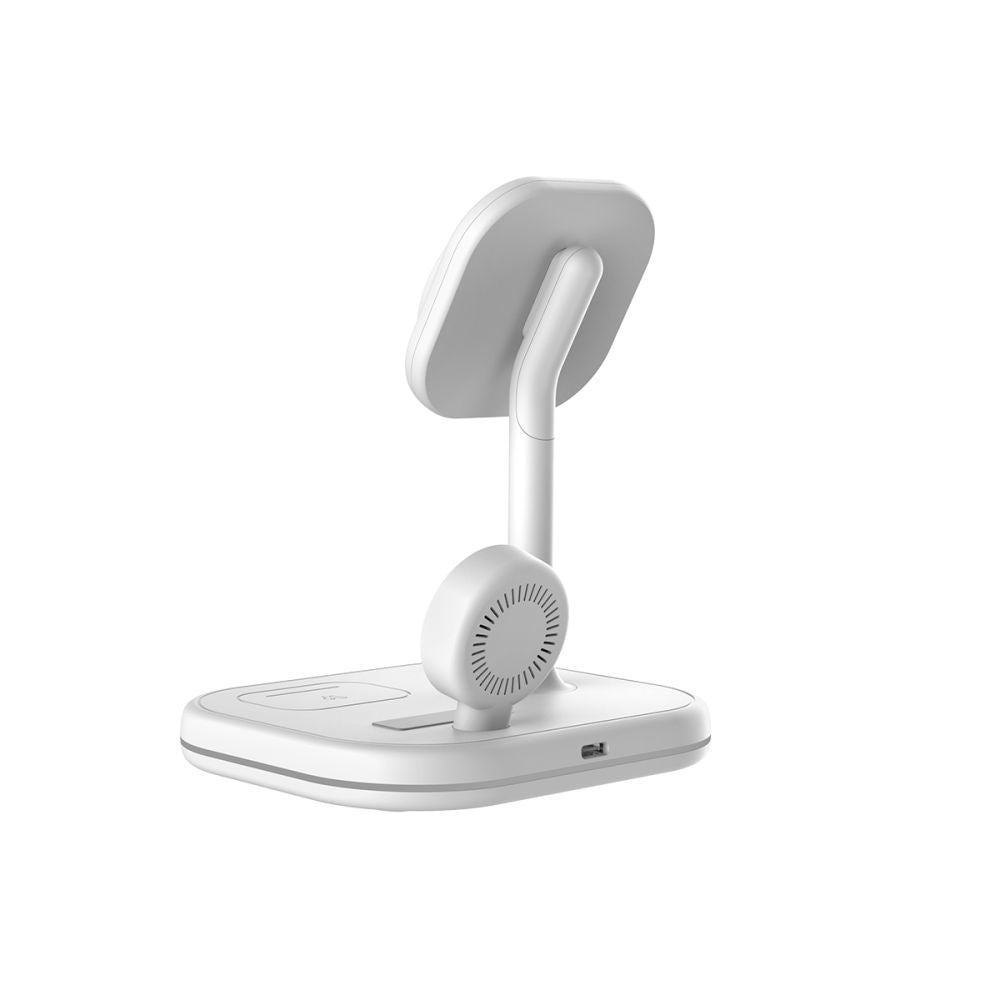 CHARGEUR SANS FIL 3EN1 QI15W-A27 MAGNETIQUE MAGSAFE BLANC