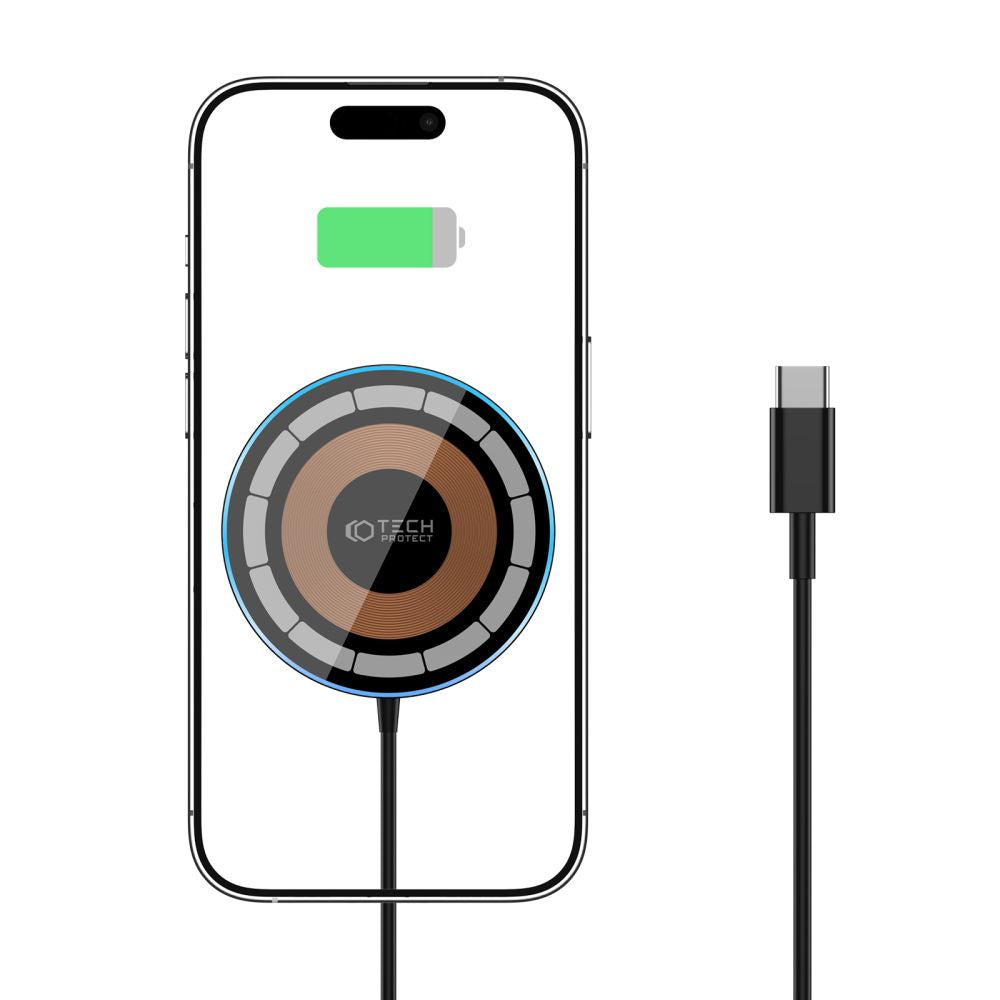 CHARGEUR SANS FIL TECH-PROTECT QI15W-A30 MAGNETIQUE MAGSAFE NOIR