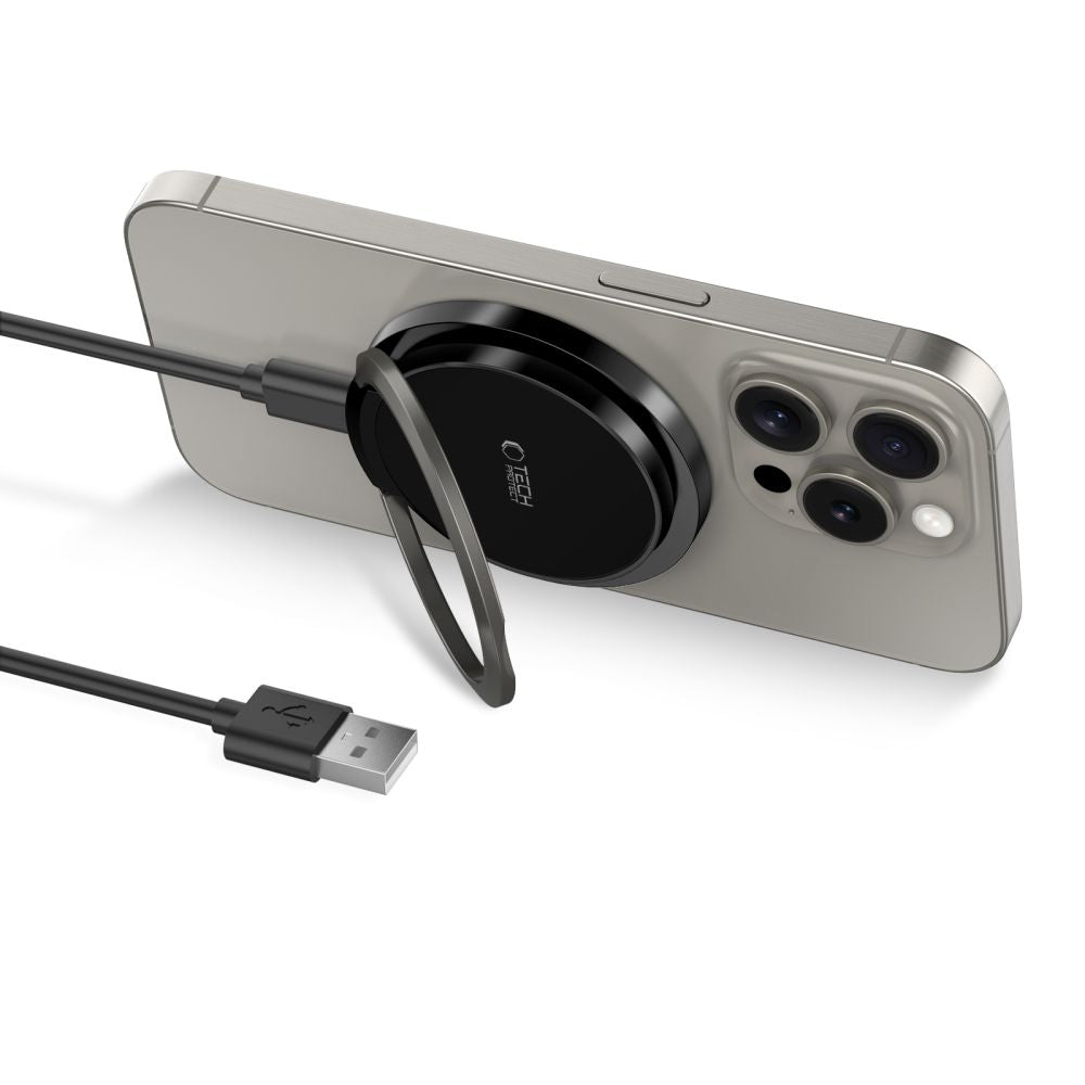 CHARGEUR SANS FIL TECH-PROTECT QI15W-A33 MAGNETIQUE MAGSAFE NOIR