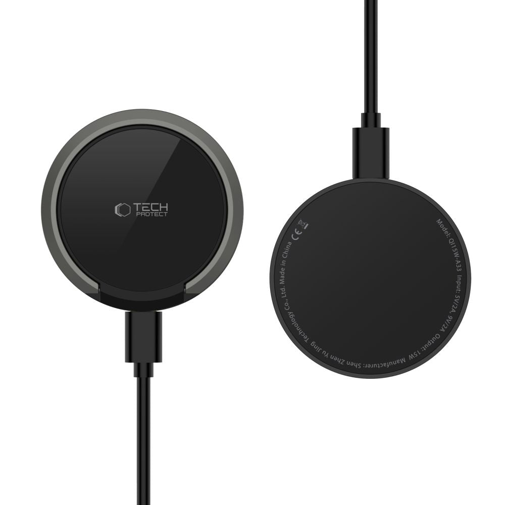 CHARGEUR SANS FIL TECH-PROTECT QI15W-A33 MAGNETIQUE MAGSAFE NOIR