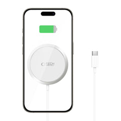 CHARGEUR SANS FIL TECH-PROTECT QI15W-A34 MAGNETIQUE MAGSAFE BLANC