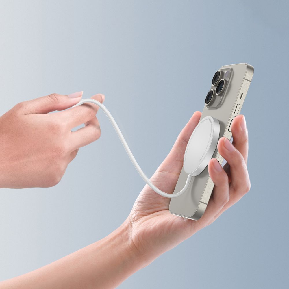 CHARGEUR SANS FIL TECH-PROTECT QI15W-A34 MAGNETIQUE MAGSAFE BLANC