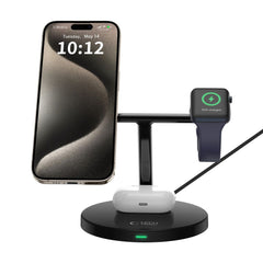 TECH-PROTECT QI15W-A35 CHARGEUR SANS FIL MAGNETIQUE MAGSAFE 3EN1 NOIR