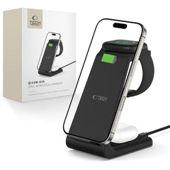 TECH-PROTECT QI15W-A36 CHARGEUR SANS FIL 3EN1 POUR APPLE NOIR
