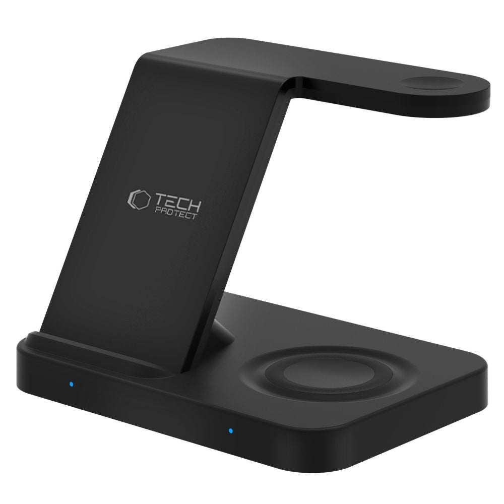 TECH-PROTECT QI15W-A37 CHARGEUR SANS FIL 3EN1 POUR ANDROID & APPLE NOIR