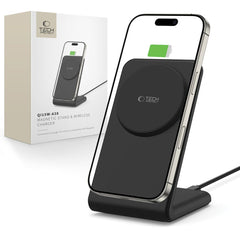 STATION DE CHARGEMENT TECH-PROTECT QI15W-A38 CHARGEUR SANS FIL MAGNETIQUE MAGSAFE NOIR