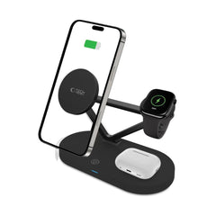 STATION DE CHARGEMENT TECH-PROTECT QI15W-A41 3EN1 MAGNETIQUE MAGSAFE CHARGEUR SANS FIL NOIR