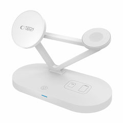 STATION DE CHARGEMENT TECH-PROTECT QI15W-A41 3EN1 MAGNETIQUE MAGSAFE CHARGEUR SANS FIL BLANC