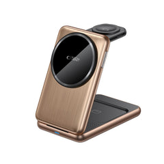 STATION DE CHARGEMENT TECH-PROTECT QI15W-A42 3EN1 MAGNETIQUE MAGSAFE CHARGEUR SANS FIL OR DESERT