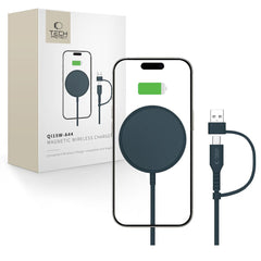 CHARGEUR SANS FIL TECH-PROTECT QI15W-A44 MAGNETIQUE MAGSAFE BLEU MARINE
