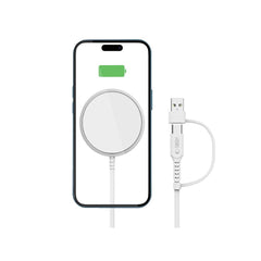 CHARGEUR SANS FIL TECH-PROTECT QI15W-A44 MAGNETIQUE MAGSAFE BLANC