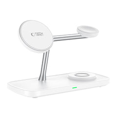 STATION DE CHARGEMENT TECH-PROTECT QI15W-A45 3EN1 MAGNETIQUE MAGSAFE CHARGEUR SANS FIL BLANC