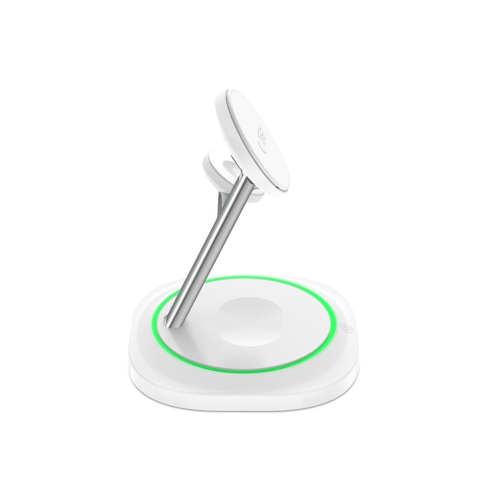 TECH-PROTECT QI15W-A46 CHARGEUR SANS FIL MAGNETIQUE MAGSAFE 3EN1 BLANC
