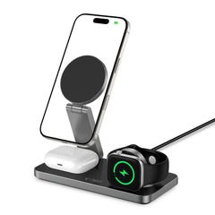 TECH-PROTECT QI15W-A47 CHARGEUR SANS FIL MAGNETIQUE MAGSAFE 3EN1 NOIR