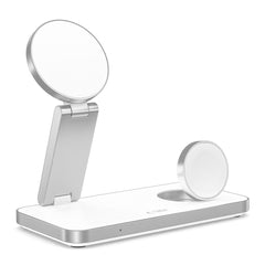 TECH-PROTECT QI15W-A47 CHARGEUR SANS FIL MAGNETIQUE MAGSAFE 3EN1 BLANC