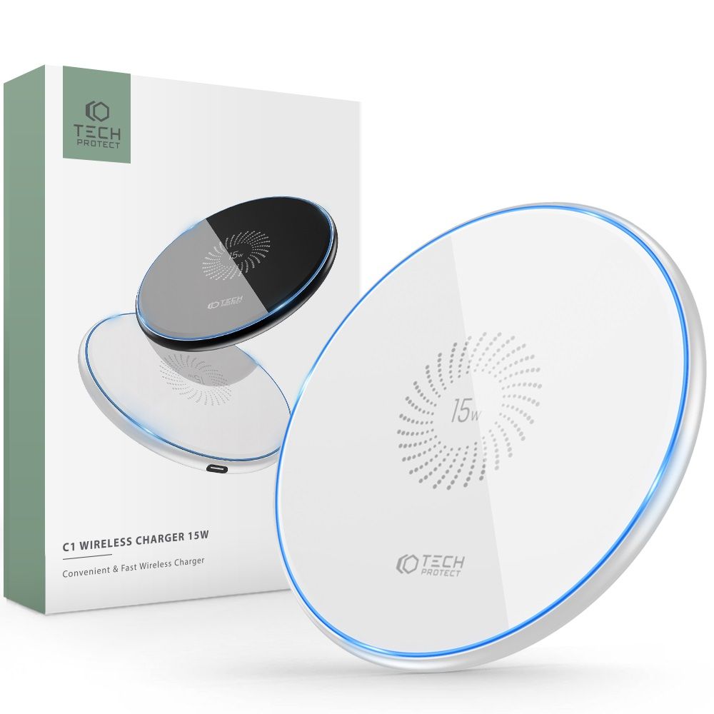 CHARGEUR SANS FIL TECH-PROTECT QI15W-C1 CHARGEUR SANS FIL 15W BLANC
