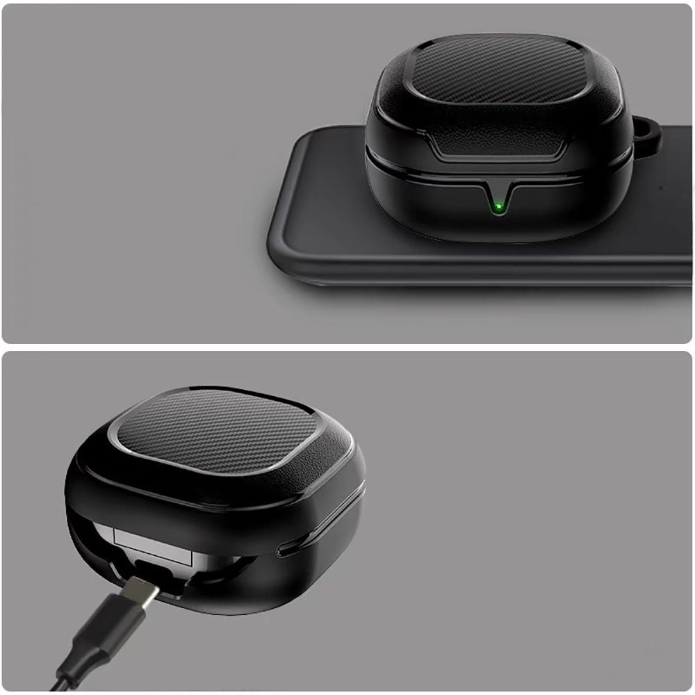 COQUE TECH-PROTECT ROUGH CARBON SAMSUNG GALAXY BUDS FE / 2 PRO / 2 / LIVE / PRO NOIR