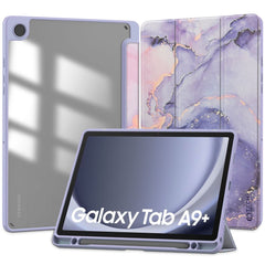 COUVERTURE / ÉTUI POUR SAMSUNG GALAXY TAB A9+ PLUS 11.0 X210 / X215 / X216 TECH-PROTECT SC PEN HYBRID MARBRE VIOLET