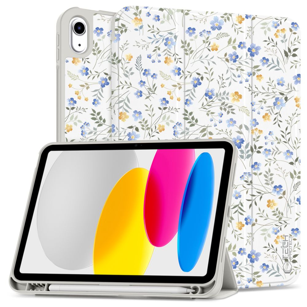 COUVERTURE TECH-PROTECT SC PEN IPAD 10,9” 10 / 2022 / 11” 11 / 2025 FLEURS DE PRINTEMPS