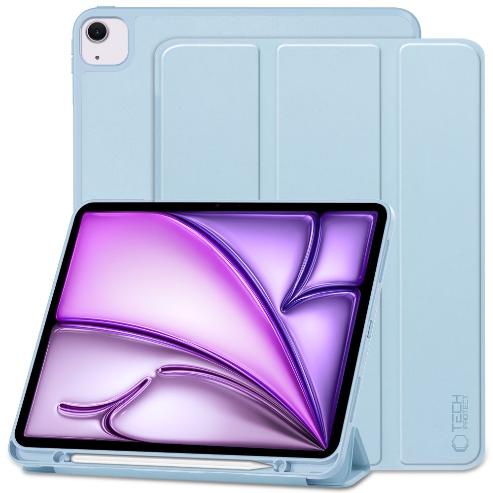 COUVERTURE / ÉTUI POUR IPAD AIR 13 2024 TECH-PROTECT SC PEN BLEU CIEL