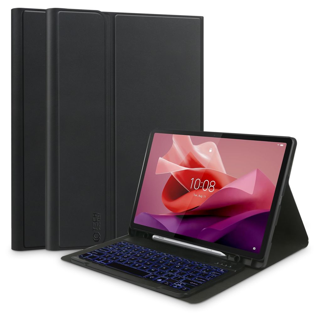 Housse avec clavier pour Lenovo Tab P12 12.7 TB-370 Tech-Protect SC Pen + Clavier Noir