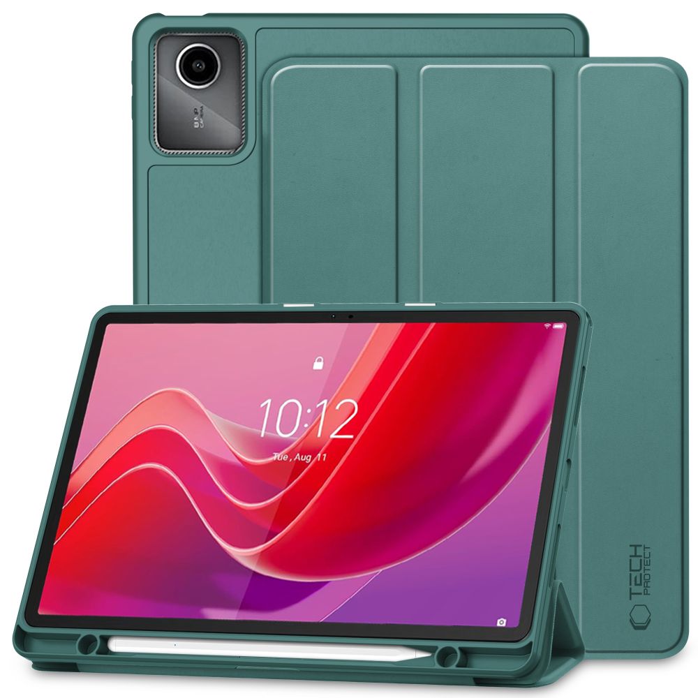 COUVERTURE / ÉTUI POUR LENOVO TAB M11 / K11E 11.0 TB-330 TECH-PROTECT SC PEN VERT