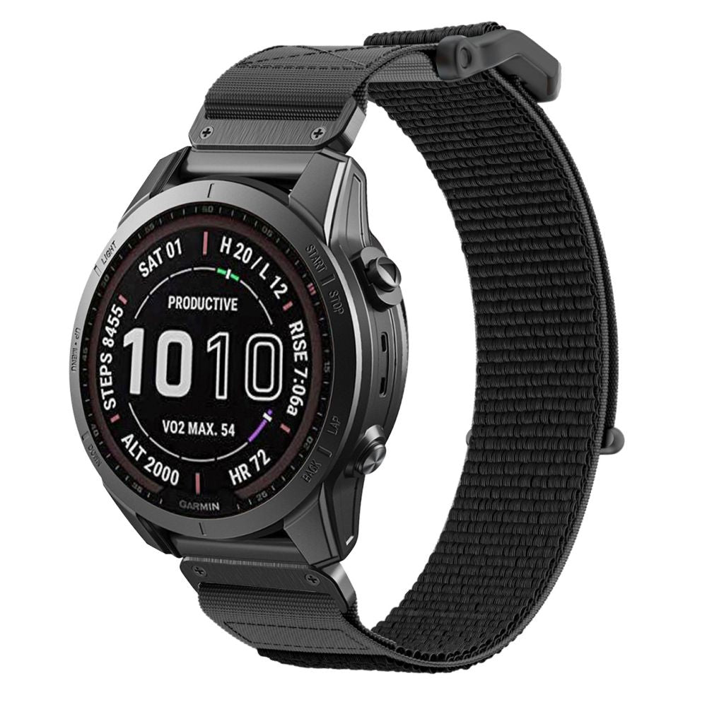 BRACELET POUR GARMIN 26MM FENIX 3 / 5X / 3HR / 5X PLUS / 6X / 6X PRO / 7X TECH-PROTECT SCOUT NOIR