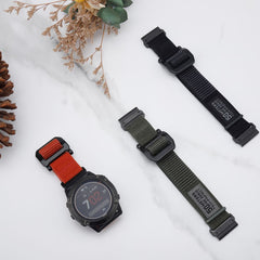 BRACELET POUR GARMIN 26MM FENIX 3 / 5X / 3HR / 5X PLUS / 6X / 6X PRO / 7X TECH-PROTECT SCOUT NOIR