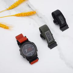 BRACELET POUR GARMIN 26MM FENIX 3 / 5X / 3HR / 5X PLUS / 6X / 6X PRO / 7X TECH-PROTECT SCOUT NOIR